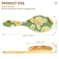 thumbnail image 2 of Natural Wooden Round Hair Brush - Wooden Cushion Massage Comb for Straight and Curly Hair, Promotes Scalp Blood Circulation,Lemon-patterned, 2 of 7