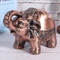 thumbnail image 5 of Emoshayoga Cenicero a Prueba de Viento, Cenicero de Metal 3D Relieve Antideslizante Inferior Antioxidante para Mesa(Elefante de pie Rojo Cobre), 5 of 5
