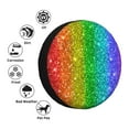 thumbnail image 4 of Balery Glitter Rainbow Cubiertas para Neumáticos - Protector Resistente para Neumáticos de Camioneta, SUV, Remolque, Camper y RV-15 inch, 4 of 6