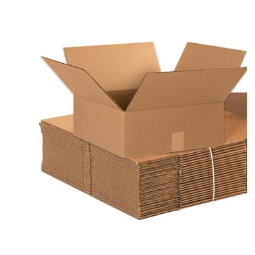DyGTyX Shipping Boxes Flat 15"L x 15"W x 6"H, 25-Pack | Corrugated Cardboard Box for Packing, Moving and Storage
