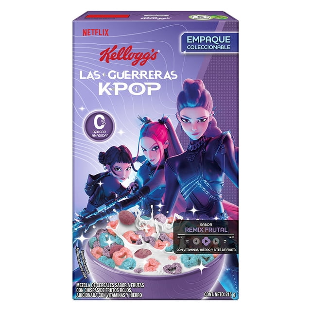 Cereal Kellogg's Las Guerreras KPOP sabor Remix Frutal 215 g