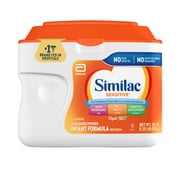 (2 pack) Similac Sensitive Powder Baby Formula, 20.1-oz Tub