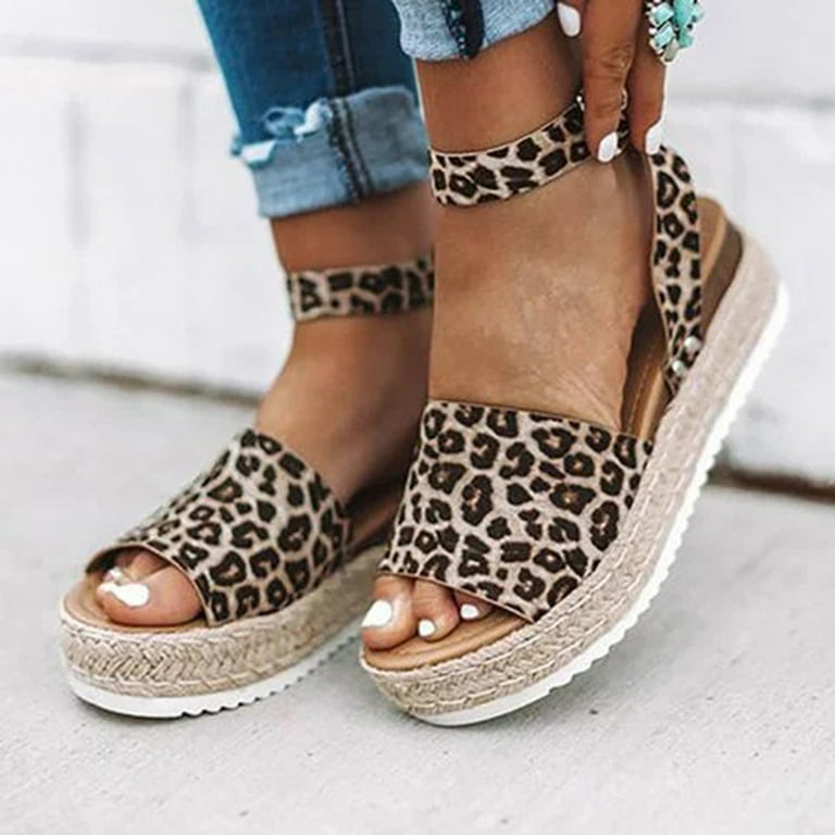 Animal print espadrilles best sale sandals