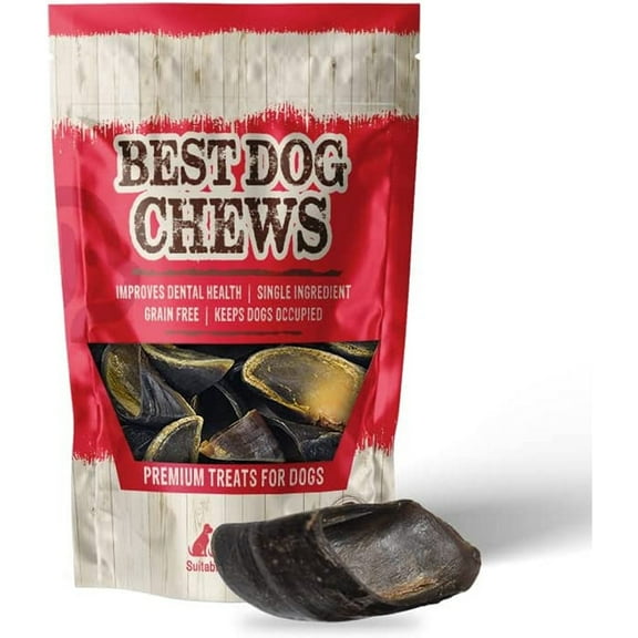 Best Dog Chews - Cow Hooves Dog Chews (3-4") 6-Count - 100% Natural, Long-Lasting - Perfect Alternative to Bully Sticks or Rawhide - Great for Dental Health