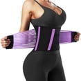 thumbnail image 5 of Corsé Faja Deportiva Cinturón de gimnasio suave elástico deportivo faja corsé fajas para hombres mujeres (púrpura M), 5 of 5