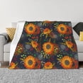thumbnail image 3 of Throw Blanket for Couch, Sunflowers Yellow Super Soft Fuzzy Comfy Warm Throw Blanket, Cuteness Lightweight Cozy Plush Flannel Blanket & Throws for Sofa and Bed All Season, 3 of 5