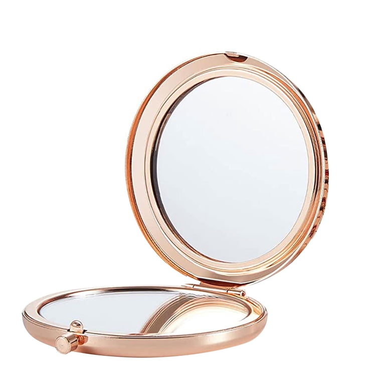 Miroir à Main Vintage Pliable – Cadre Métal Paon – Idéal Maquillage & Déco – Par FRCOLOR