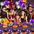 thumbnail image 7 of Halloween Paper Plates for Halloween Party Decoration Disposable Cups Napkins Table Cover Balloons Banner for Halloween Birthday Party Supplies Serve 20  Design2, 7 of 7