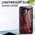 thumbnail image 2 of SaniMore Case for Samsung Galaxy S23 Ultra 6.8" 2023, Transparent Glass & TPU Bumpers 3-Layer Shock Absorbing Lightweight Marble Glass Full Body Protective Shell for Samsung S23 Ultra, Red, 2 of 10