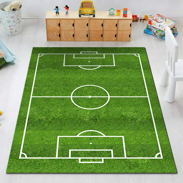 Seamless American Football Round Rug, Glow in The Dark Mat for Kids Room  Decor, Carpet for Children Bedroom and Playingroom, Funny Area Rugs 40 x 40