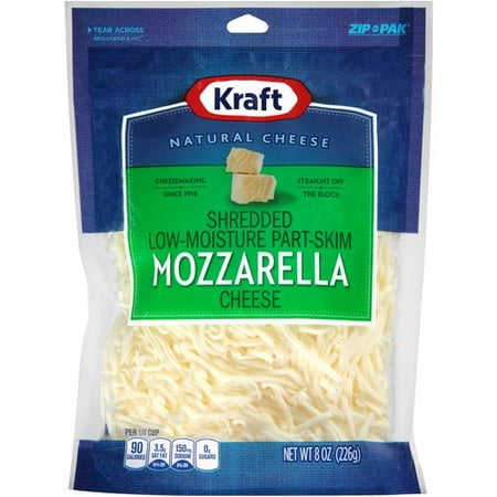 Kraft Shredded Mozzarella Cheese, 8 oz - Walmart.com