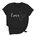 thumbnail image 2 of AuroraX Funny Women T-Shirts,Black 1/4 Sleeve Loose Fit Crewneck Women Tops Valentines Holiday T-Shirts Birthday Gifts for Women, 2 of 8