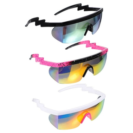 HONITANO Retro Cycling Glasses White 3Set 5.7x4.9in