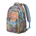 thumbnail image 2 of Hippie Boho Backpack for College - Extra Large Capacity, 17" Laptop Compartment, Heavy Duty Oxford Fabric, Tribal Print Water-Resistant Daypack for Books & Essentials, 2 of 6