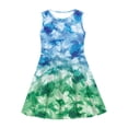 thumbnail image 3 of FOR U DESIGNS Sea Turtle Sleeveless Sundress for Girls 5-6 Years Old Casual A Line Skater Dresses for Teens Casual Midi Dress for School Party, Athletic Activewear, 3 of 6