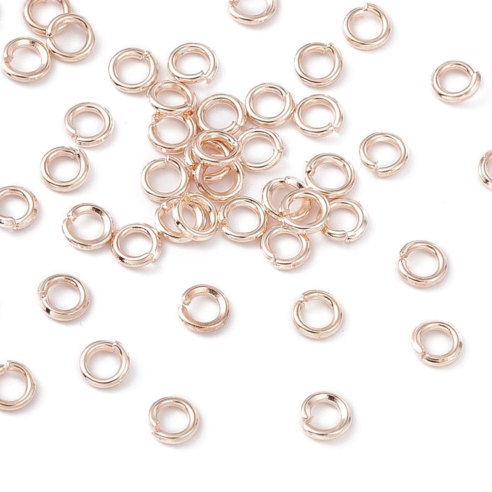 500gs Brass Jump Rings Open Jump Rings Rose golden 10x1mm about 8mm inner diameter about 2600pcs/500g
