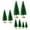 Light Green, variant on yotijay 8 Pieces Mini Artificial Christmas Tree Ornaments 4 Sizes Bottle Brush Trees for Pink