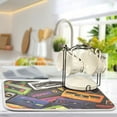 thumbnail image 2 of Yayeee Dish Drying Mat for Kitchen Counter Ultra Absorbent Easy Clean Pad 24x18", Retro Cassette Pattern, 2 of 7