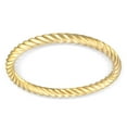 thumbnail image 2 of 14K Yellow Gold Twisted Cable Stack Band Rings for Women - in 1.75mm and 2.50mm Band Thickness - Assorted Ring Sizes, 2 of 5