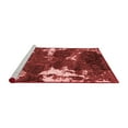 thumbnail image 2 of Ahgly Company Machine Washable Indoor Round Abstract Red Modern Area Rugs, 4' Round, 2 of 4