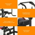 GARTIO Heavy Duty Power Tower, Pull Up Bar & Dip Station w/ Adjustable