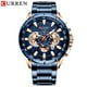 thumbnail image 2 of Reloj de los hombres CURREN 8363 Reloj para hombre Hombre Reloj de pulsera de cuarzo para hombre Relojes con correa de acero inoxidable Banda Tres sub-diales Segundo minuto Cronógrafo de microsegundos CURREN Reloj de los hombres, 2 of 7