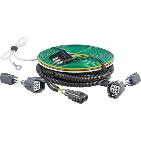 CURT 58903 Custom Towed-Vehicle RV Wiring Harness for Dinghy Towing, Fits Select Jeep Wrangler JK