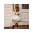 thumbnail image 4 of TSEXIEFOOFU Infant Lace Tulle Dress, Baby Girls Solid Color Square Collar Fly Sleeve One-piece, 4 of 9