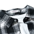 thumbnail image 2 of Camisas s Para Hombre Interior Camisa de manga larga con solapa y hebilla de entramado para hombre (Black, XL), 2 of 7