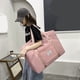 thumbnail image 4 of Bolsa de viaje plegable para mujer | Equipaje de mano impermeable de 30 l | Bolsa de deporte para gimnasio y fin de semana para niñas | Rosa, negro, morado, azul, gris y vino, 4 of 9