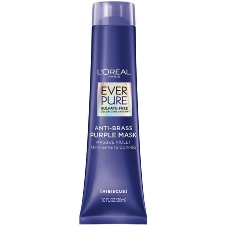 L'Oreal Paris Everpure Anti Brass, Color Protection, Hair Mask, for Color Treated Hair, 3 fl oz