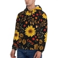 thumbnail image 3 of Salouo Sunflowers Leaves Pattern Men's Fall Hoodie Sweatshirt,Sport Hoodie with Pockets for Men Pullover Casual Hooded Sweatshirt-Large, 3 of 7