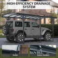 thumbnail image 2 of JINSEED 10 x 19 ft Heavy Duty Carport, Multi-Use Shelter with Aluminum Arch-Roof with Polycarbonate Panel for Cars, Boats & Shade, Gray, 2 of 6