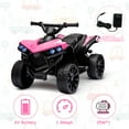 thumbnail image 4 of Goldensoil 6V Kids ATV 4-Wheeler, 1.8MPH Max Speed, Ride-On Toy with Music, Up to 55 Pounds, Pink, 4 of 6