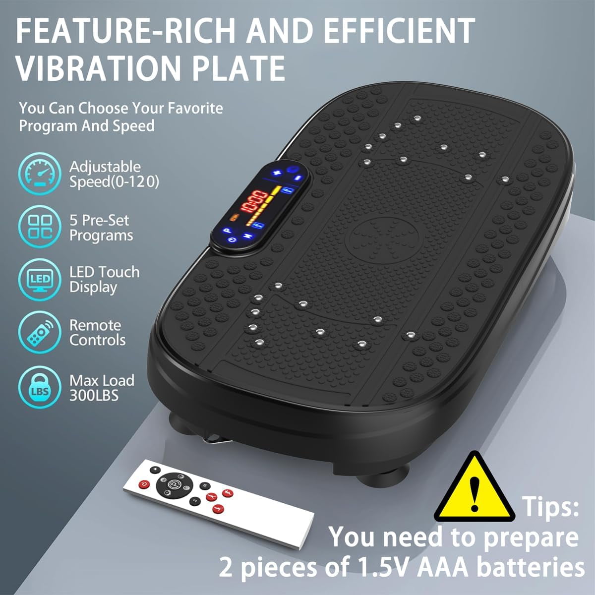 Fahuac Vibration Plate Fitness Platform Exercise Machine - Full Body Shaker Workout Platform for Home Gym 200W
