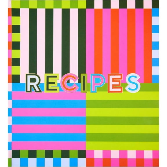 C.R. Gibson Kitchen Recipe Binder and Cards | Bold Stripes