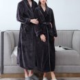 thumbnail image 2 of Lindreshi Robes for Women Clearance Adult Home Wear Flannel Nightgown Long Coral Velvet Bathrobe, 2 of 5