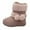 Beige, variant on TAIAOJING Toddler Girls Spring Snow Boots Thick Soles Non- Warm Comfortable Solid Color Zipper Shoes Comfort Footwear 8.5