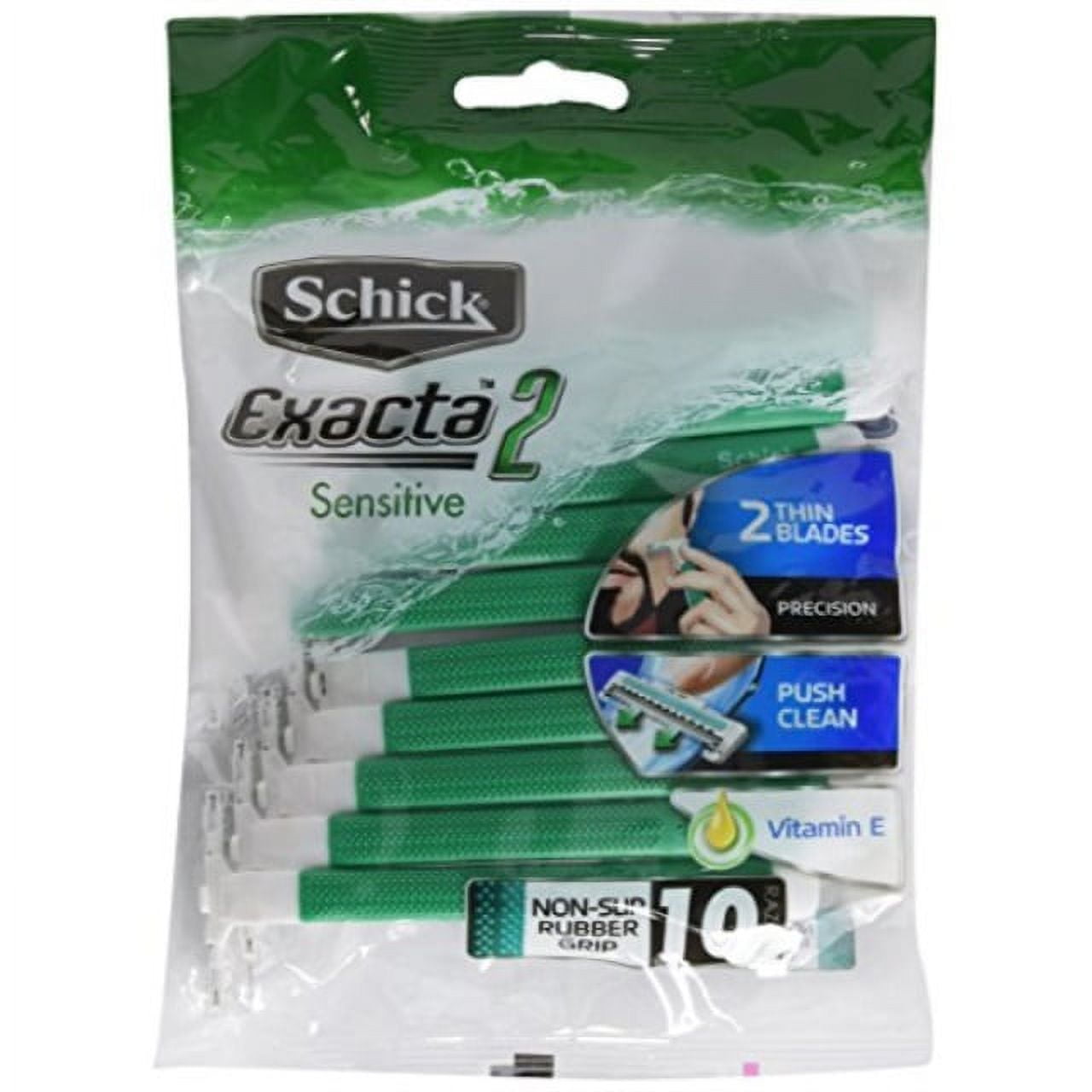 (4 pack) schick exacta2 sensitive disposable razor, 10 count(pack of 2)
