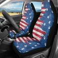 thumbnail image 2 of ZIATUBLE American Flag Front Seat Cover Set Dog Paw Vehicle Seat Protector Car Cover Fit for Cars Sedan SUV 2 Pcs Breathable Driver Seat Covers Auto Interior Accessory for Women for 4th of July, 2 of 7