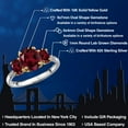 thumbnail image 2 of Gem Stone King 925 Silver and 10K Yellow Gold Red Rhodolite Garnet and Lab Grown Diamond Engagement Ring for Women | 3.06 Cttw | Oval 9X7MM | January Birthstone | Size 8, 2 of 6