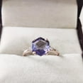 thumbnail image 2 of Amethyst Ring, 925 Silver, Rose Gold, Women Ring, Natural Amethyst, February Birthstone, Christmas, Thanksgiving, Tiny Dainty Ring, CZ Ring, Handmade, Statement Jewelry, Wedding, Anniversary Gift, 2 of 8