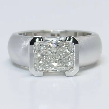 3Ct Radiant Cut Lab Created White Diamond Men's Solitaire Engagement Ring Real 925 Sterling Silver