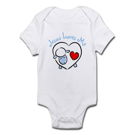 

CafePress - Jesus Loves Me Blue Lamb Infant Bodysuit - Baby Light Bodysuit