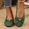 thumbnail image 5 of Domzle Women's Comfortable Ballet Flats Round Toe Flat Shoes for Women Bow Dressy Flats Shoes with Arch Support Insole Green, 5 of 6