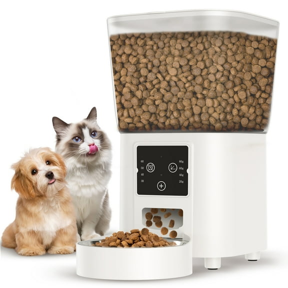 BEBANG 5.5L Automatic Cat Dog Feeder, Timed Precise Auto Feeder Programmable, Pet Food Dispenser for Cats and Small Medium Large Dogs