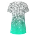 thumbnail image 5 of Drses Womens Tops Dressy Casual Women's Casual Round Neck Button Printed Short Sleeve Blouse Womens Summer Tops, 5 of 5