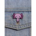 thumbnail image 1 of 1pc Cute Salamander & Hexagonal Dinosaur Shaped Brooch Pin, Cartoon Animal Badge For Clothing, Backpack, Suitable For Men And Women, Daily Wear, 1 of 1