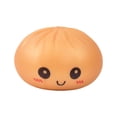 thumbnail image 3 of Stuffed Bun Squishy Slow Rising Stress Relief Toy Soft Sensory Hand Squeeze 3.35in Beige Color Gift, 3 of 9