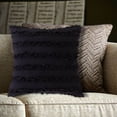 thumbnail image 1 of Funda de almohada moderna con borlas de color liso, funda de cojín para respaldo, tela lavable y extraíble, para sala de estar y dormitorio, decoración del hogar, material de poliéster, 1 of 9